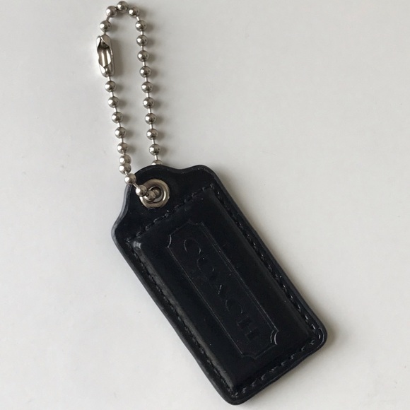 Coach Accessories - Coach Patent Leather Large Hang Tag On Ball Chain